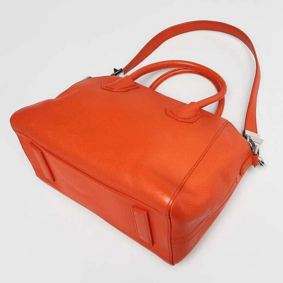 Givenchy Orange Sugar Goatskin Leather Small Antigona Bag - Picture 3 of 13